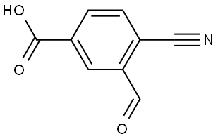 4-Cyano-3-formylbenzoic acid Structure