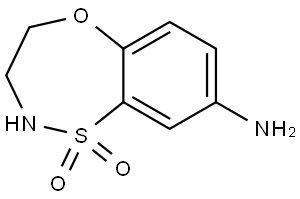 8-Amino-3,4-dihydro-2H-benzo[b][1,4,5]oxathiazepine 1,1-Dioxide Structure