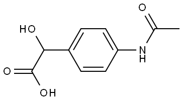 Benzeneacetic acid, 4-(acetylamino)-α-hydroxy- Structure