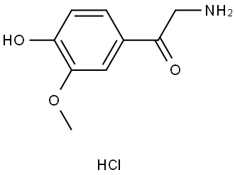 2-amino-1-(4-hydroxy-3-methoxyphenyl)ethan-1-o ne hydrochloride Structure