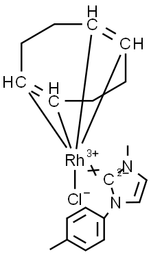 Chloro[(1,2,5,6-η)-1,5-cyclooctadiene][1,3-dihydro-1-methyl-3-(4-methylphenyl)-2… Structure