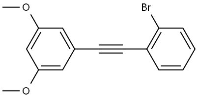 Benzene, 1-[2-(2-bromophenyl)ethynyl]-3,5-dimethoxy- Structure