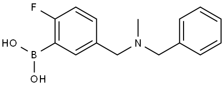 B-[2-Fluoro-5-[[methyl(phenylmethyl)amino]methyl]phenyl]boronic acid Structure