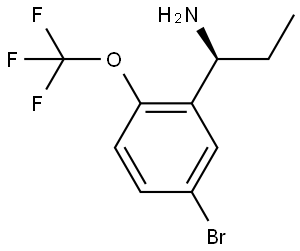 (1S)-1-[5-BROMO-2-(TRIFLUOROMETHOXY)PHENYL]PROPAN-1-AMINE Structure