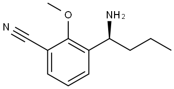 3-[(1S)-1-AMINOBUTYL]-2-METHOXYBENZONITRILE Structure