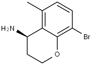 (R)-8-Bromo-3,4-dihydro-5-methyl-2H-1-benzopyran-4-amine Structure