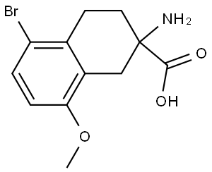 2-Amino-5-bromo-1,2,3,4-tetrahydro-8-methoxy-2-naphthalenecarboxylic acid Structure