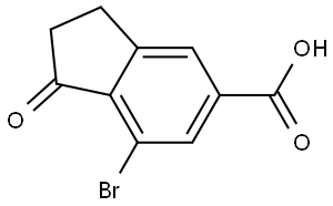 7-Bromo-1-oxo-2,3-dihydro-1H-indene-5-carboxylic acid Structure