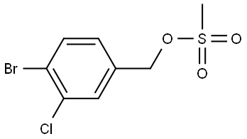 Benzenemethanol, 4-bromo-3-chloro-, 1-methanesulfonate Structure