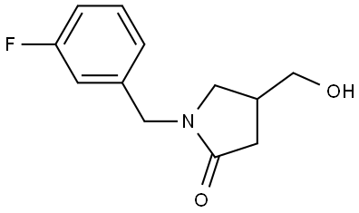 1-(3-fluorobenzyl)-4-(hydroxymethyl)pyrrolidin-2-one Structure