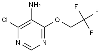 4-Chloro-6-(2,2,2-trifluoroethoxy)pyrimidin-5-amine Structure