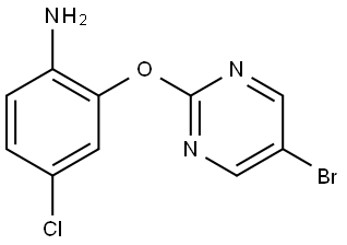 2-[(5-Bromo-2-pyrimidinyl)oxy]-4-chlorobenzenamine Structure