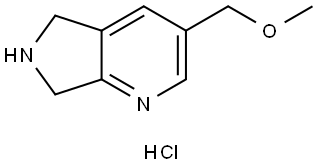 5H-Pyrrolo[3,4-b]pyridine, 6,7-dihydro-3-(methoxymethyl)-, hydrochloride (1:1) Structure