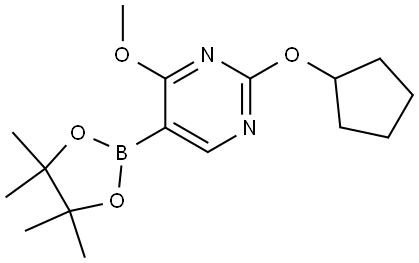 2-(Cyclopentyloxy)-4-methoxy-5-(4,4,5,5-tetramethyl-1,3,2-dioxaborolan-2-yl)p... Structure