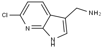 (6-chloro-1H-pyrrolo[2,3-b]pyridin-3-yl)methanamine Structure