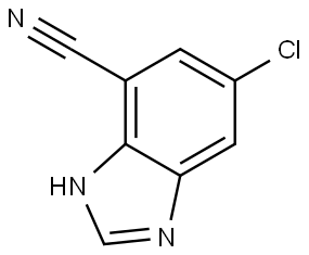 5-Chloro-1H-benzo[d]imidazole-7-carbonitrile Structure