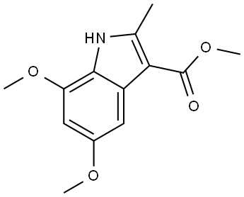 Methyl 5,7-Dimethoxy-2-methyl-1H-indole-3-carboxylate Structure