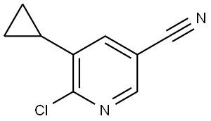6-Chloro-5-cyclopropylnicotinonitrile Structure