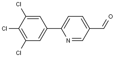 6-(3,4,5-Trichlorophenyl)-3-pyridinecarboxaldehyde Structure