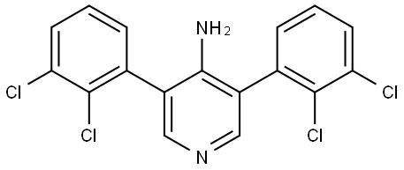 3,5-bis(2,3-dichlorophenyl)pyridin-4-amine Structure