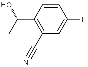 (S)-5-Fluoro-2-(1-hydroxyethyl)benzonitrile Structure