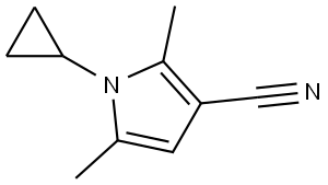 1-Cyclopropyl-2,5-dimethyl-1H-pyrrole-3-carbonitrile Structure