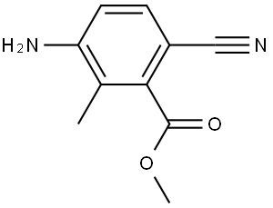 Methyl 3-amino-6-cyano-2-methylbenzoate Structure
