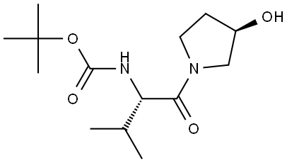 tert-butyl ((S)-1-((R)-3-hydroxypyrrolidin-1-yl)-3-methyl-1-oxobutan-2-yl)carbamate Structure