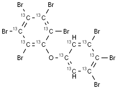 2,3,3',4,4',5,5',6-Octabromo(13C12)diphenyl ether Structure