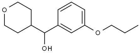 Tetrahydro-α-(3-propoxyphenyl)-2H-pyran-4-methanol Structure