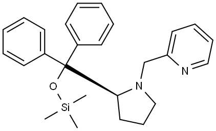 (S)-2-((2-(diphenyl((trimethylsilyl)oxy)methyl)pyrrolidin-1-yl)methyl)pyridine Structure