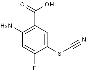 2-Amino-4-fluoro-5-thiocyanatobenzoic acid Structure