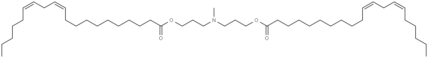 (11Z,14Z)-3-((3-((11E,14E)-icosa-11,14-dienoyloxy)propyl)(methyl)amino)propyl icosa-11,14-dienoate Structure