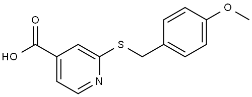2-[[(4-Methoxyphenyl)methyl]thio]-4-pyridinecarboxylic acid Structure