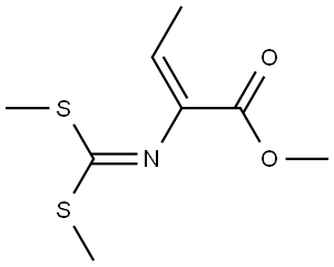 2-Butenoic acid, 2-[[bis(methylthio)methylene]amino]-, methyl ester, (E)- Structure