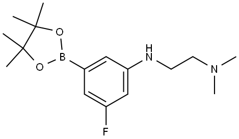 1,2-Ethanediamine, N2-[3-fluoro-5-(4,4,5,5-tetramethyl-1,3,2-dioxaborolan-2-yl)phenyl]-N1,N1-dimethyl- Structure