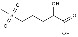 2-Hydroxy-5-(methylsulfonyl)pentanoic acid Structure