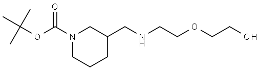 tert-butyl 3-(((2-(2-hydroxyethoxy)ethyl)amino)methyl)piperidine-1-carboxylate Structure