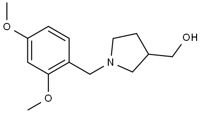 (1-(2,4-dimethoxybenzyl)pyrrolidin-3-yl)methanol Structure