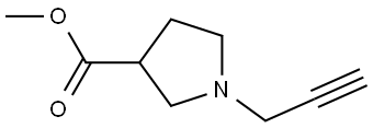 3-Pyrrolidinecarboxylic acid, 1-(2-propyn-1-yl)-, methyl ester Structure
