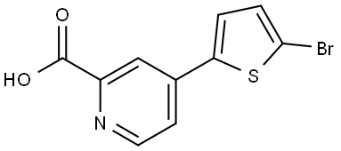 4-(5-Bromo-2-thienyl)-2-pyridinecarboxylic acid Structure