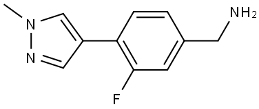 3-Fluoro-4-(1-methyl-1H-pyrazol-4-yl)benzenemethanamine Structure