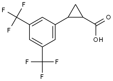 2-[3,5-Bis(trifluoromethyl)phenyl]cyclopropanecarboxylic acid Structure
