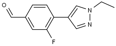 4-(1-Ethyl-1H-pyrazol-4-yl)-3-fluorobenzaldehyde Structure