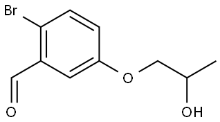 2-Bromo-5-(2-hydroxypropoxy)benzaldehyde Structure