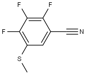 2,3,4-Trifluoro-5-(methylthio)benzonitrile Structure