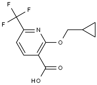 2-(Cyclopropylmethoxy)-6-(trifluoromethyl)-3-pyridinecarboxylic acid Structure