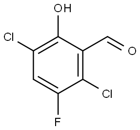 2,5-Dichloro-3-fluoro-6-hydroxybenzaldehyde Structure