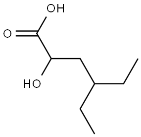 4-Ethyl-2-hydroxyhexanoic acid Structure