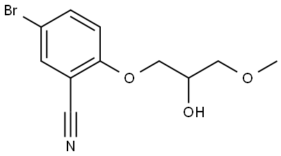 5-Bromo-2-(2-hydroxy-3-methoxypropoxy)benzonitrile Structure